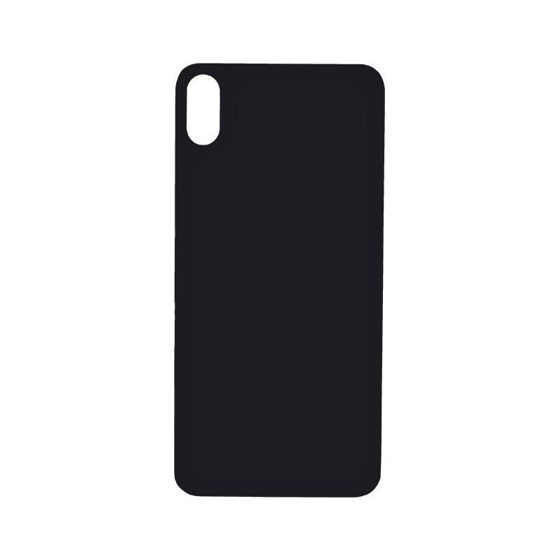 iPhone XS MAX Black Battery Cover Glass With Adhesive (Large Camera Hole)