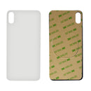 iPhone XS MAX Silver Battery Cover Glass With Adhesive (Large Camera Hole)