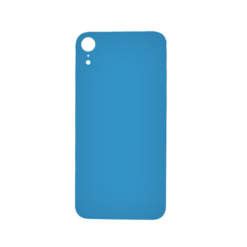 iPhone XR Blue Battery Cover Glass With Adhesive (Large Camera Hole)