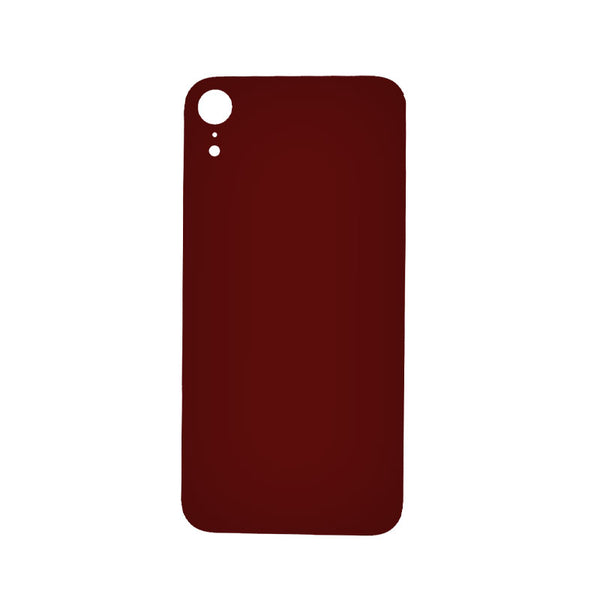 iPhone XR Red Battery Cover Glass With Adhesive (Large Camera Hole)