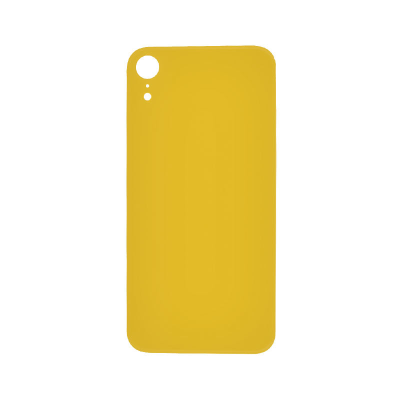 iPhone XR Yellow Battery Cover Glass With Adhesive (Large Camera Hole)