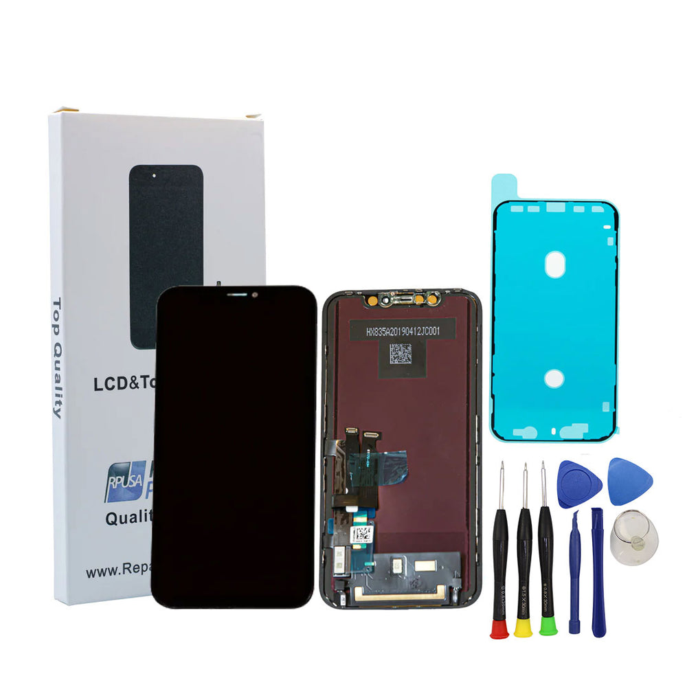 IPhone XR ごみ Screen Repair Kits :: iPhone XR Black Grade A Glass Screen