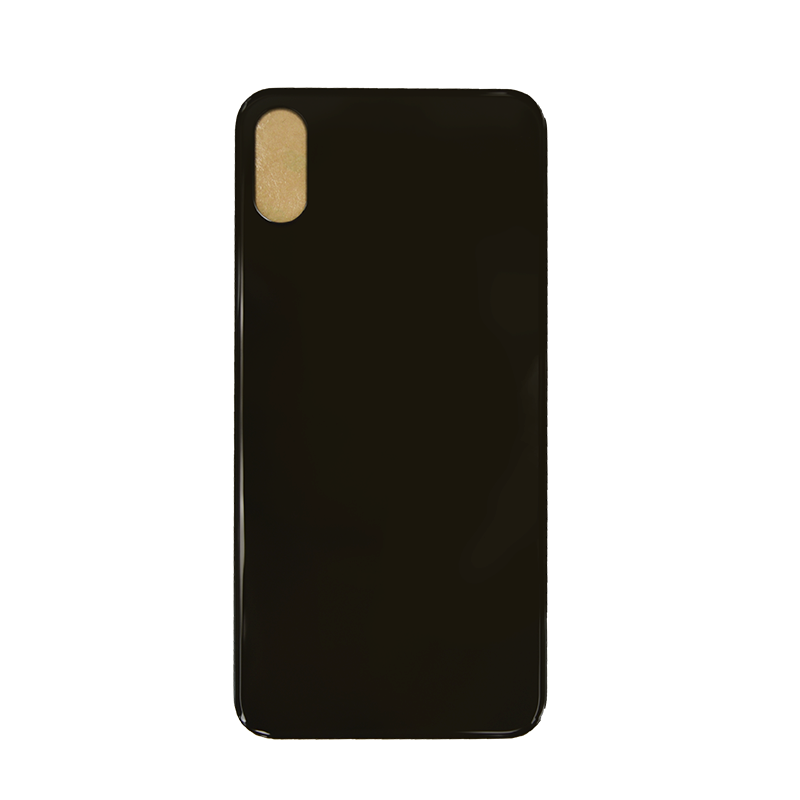 iPhone XS Black (Space Grey) Battery Cover Glass With Adhesive (Large Camera Hole)