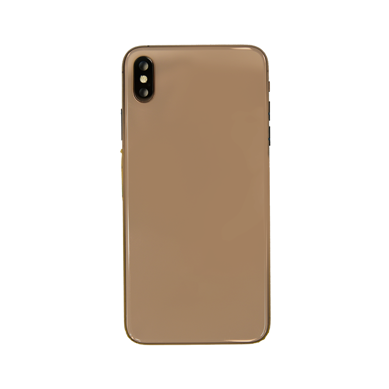 iPhone XS Max Gold Rear Back Housing Midframe Assembly w/ Pre-Installed Small Parts