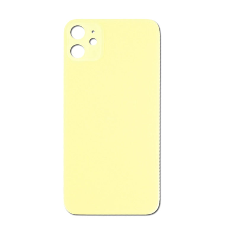 iPhone 11 Yellow Battery Cover Glass With Adhesive (Large Camera Hole)