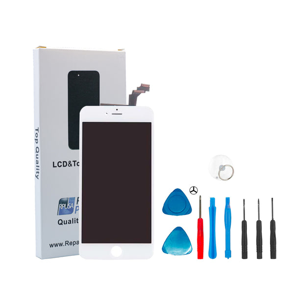 iPhone 6 Glass Screen Replacement Repair Kit  + Basic Tools (White) (Grade A)