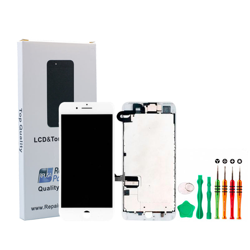 Screen Repair Kits :: iPhone 7 Plus White Premium Glass Screen Replacement  Repair Kit + Small Parts + Premium Tools