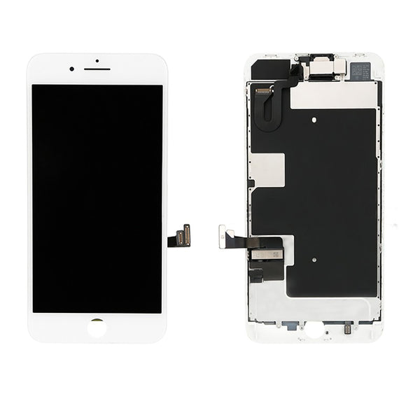 iPhone 8 Plus LCD and Digitizer Glass Screen Replacement with Small Parts (White) (PREMIUM)
