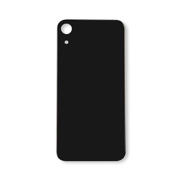 iPhone XR Black Battery Cover Glass With Adhesive (Large Camera Hole)