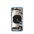 iPhone XR Blue Rear Back Housing Midframe Assembly w/ Pre-Installed Small Parts