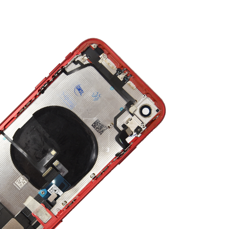 iPhone XR Red Rear Back Housing Midframe Assembly w/ Pre-Installed Small Parts