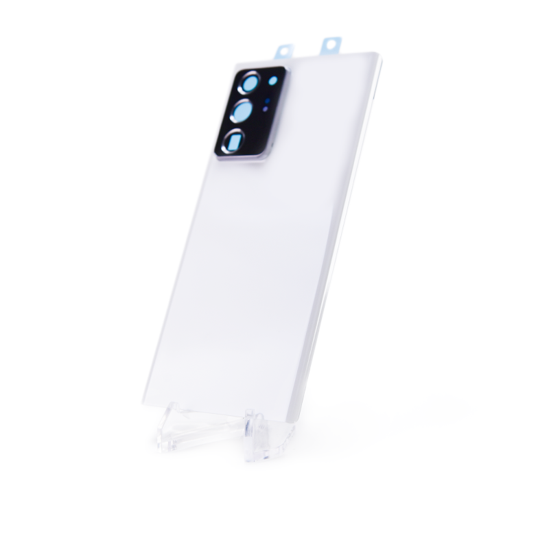 Samsung Galaxy Note 20 Ultra 5G Glass Back Cover with Camera Lens Cover and Adhesive(Mystic White)