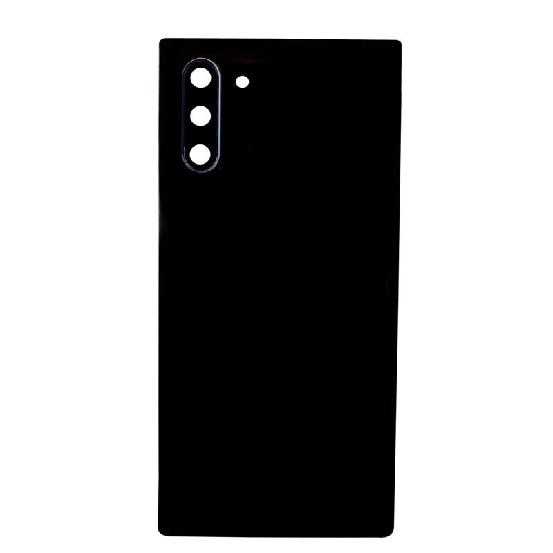 Samsung Galaxy Note 10 Glass Back Cover with Camera Lens Cover and Adhesive(Black)