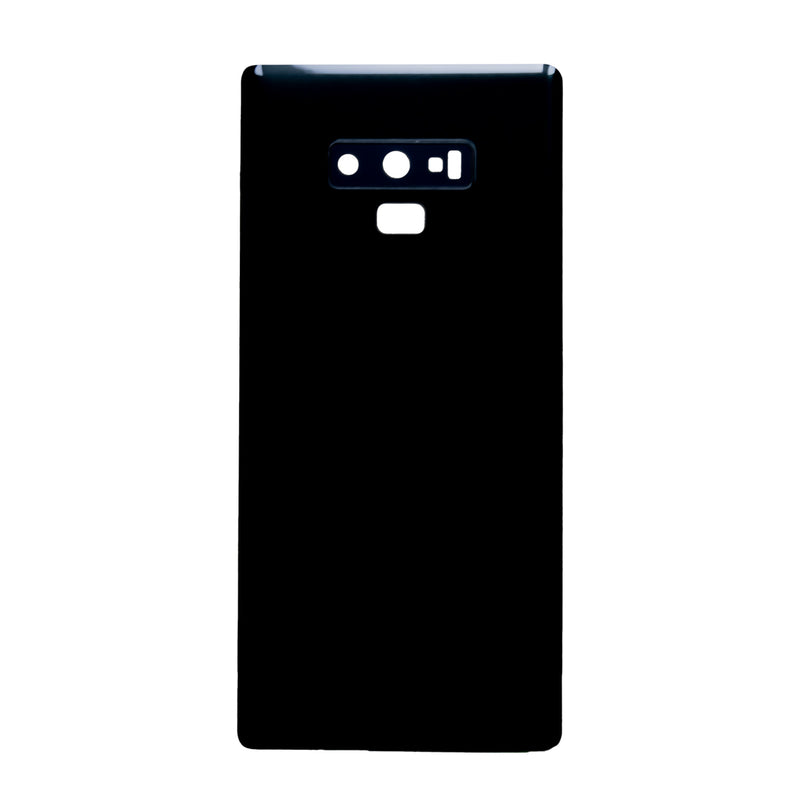 Samsung Galaxy Note 9 Glass Back Cover with Camera Lens Cover and Adhesive(Black)