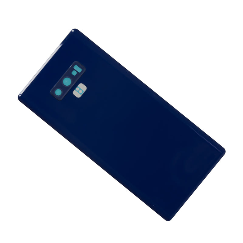 Samsung Galaxy Note 9 Glass Back Cover with Camera Lens Cover and Adhesive(Blue)