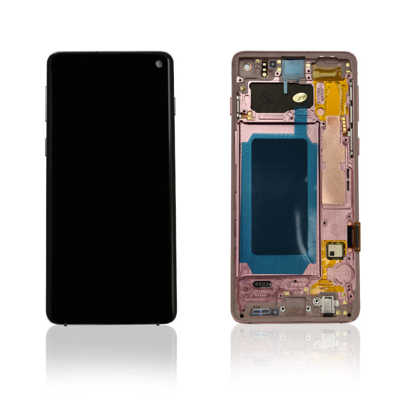 Samsung Galaxy S10 Glass Screen LCD Assembly Replacement with Front Housing (Flamingo Pink)