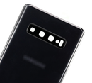 Samsung Galaxy S10 Plus Glass Back Cover with Camera Lens Cover and Adhesive(Prism Black)