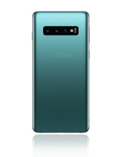 Samsung Galaxy S10 Plus Glass Back Cover with Camera Lens Cover and Adhesive(Prism Green)