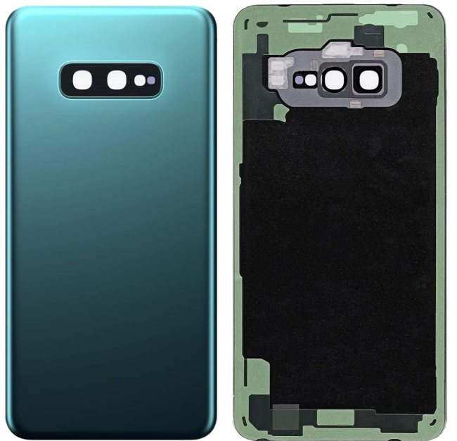 Samsung Galaxy S10 Glass Back Cover with Camera Lens Cover and Adhesive(Prism Green)