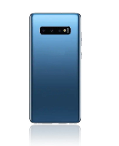 Samsung Galaxy S10 Glass Back Cover with Camera Lens Cover and Adhesive(Prism Blue)