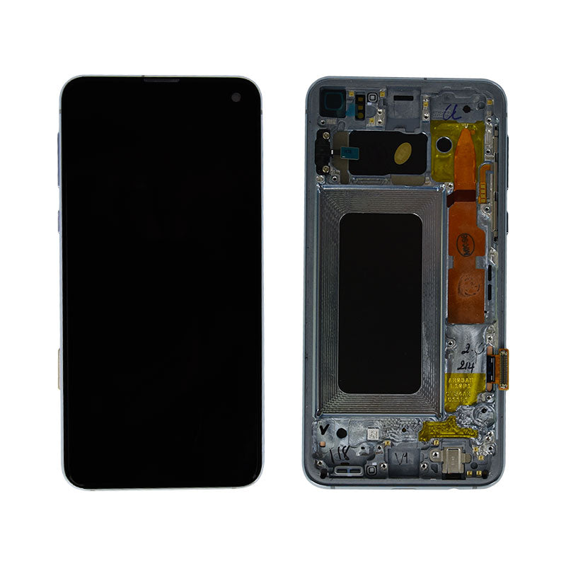Samsung Galaxy S10e Glass Screen OLED Assembly Replacement with Frame (Prism Blue)