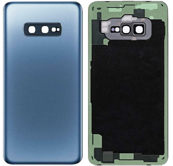 Samsung Galaxy S10e Glass Back Cover with Camera Lens Cover and Adhesive(Prism Blue)