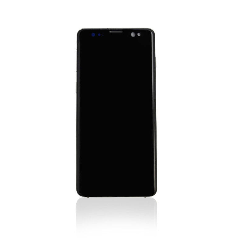 Samsung Galaxy S8 Glass Screen Display Assembly Replacement with Front Housing (Midnight Black)