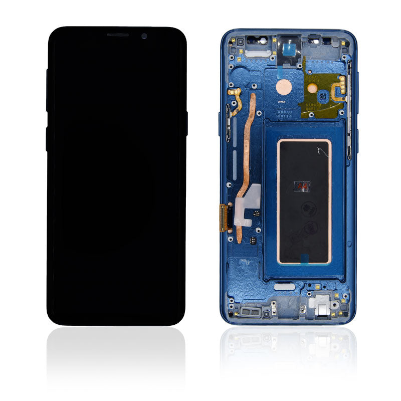 Samsung Galaxy S9 Glass Screen LCD Assembly Replacement with Front Housing (Coral Blue)