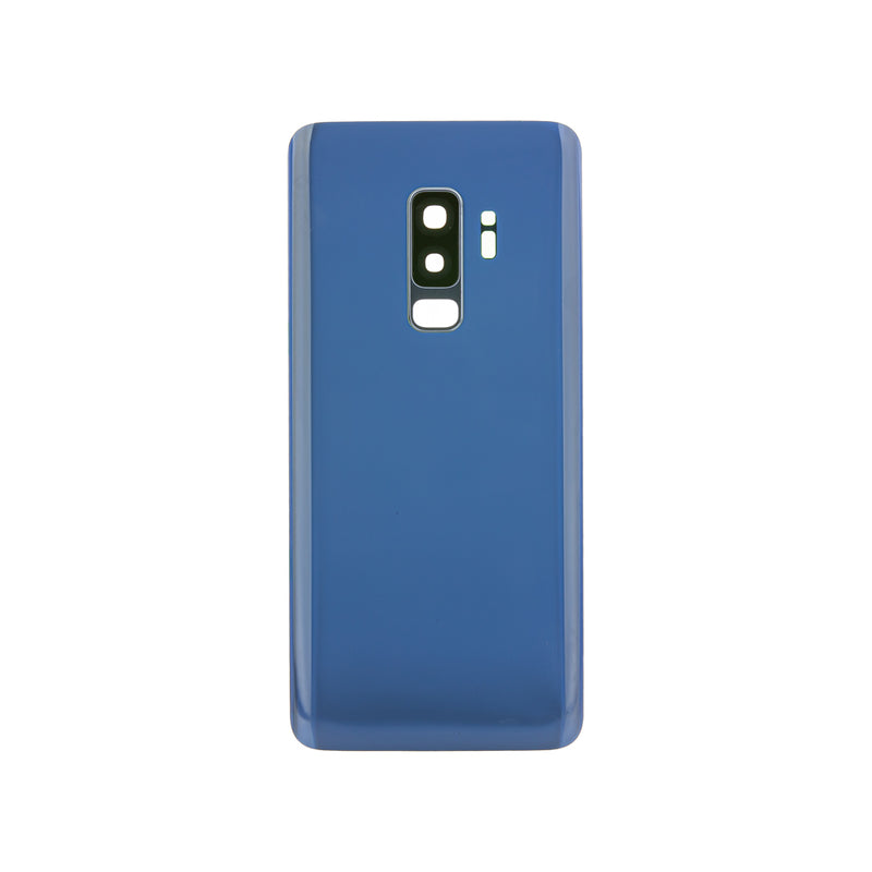 Samsung Galaxy S9 Plus Glass Back Cover with Camera Lens Cover and Adhesive(Blue)