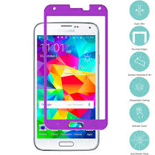 Samsung Galaxy S5 Purple Tempered Glass Screen Protector